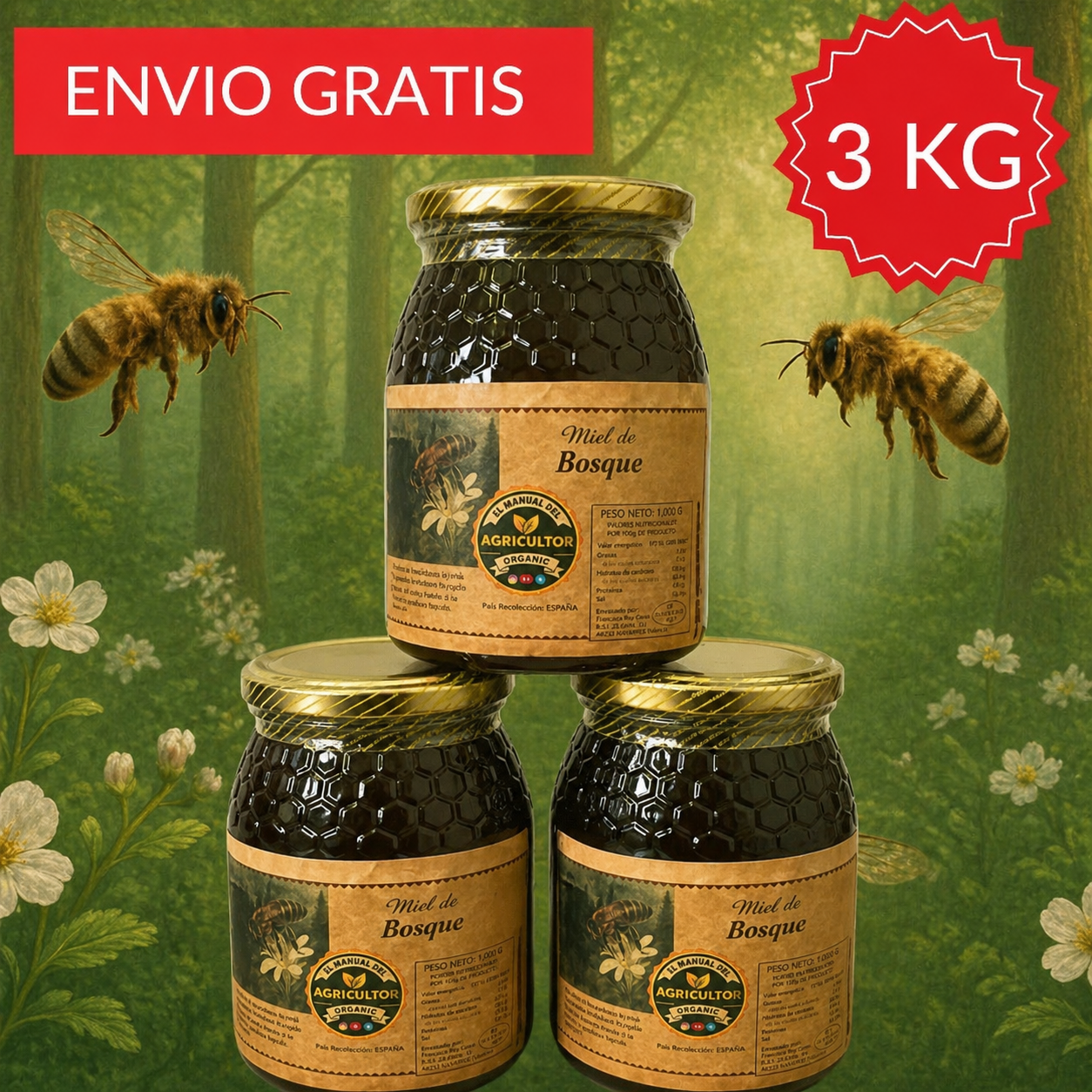 Mel de Bosque de Valência 3 kg.