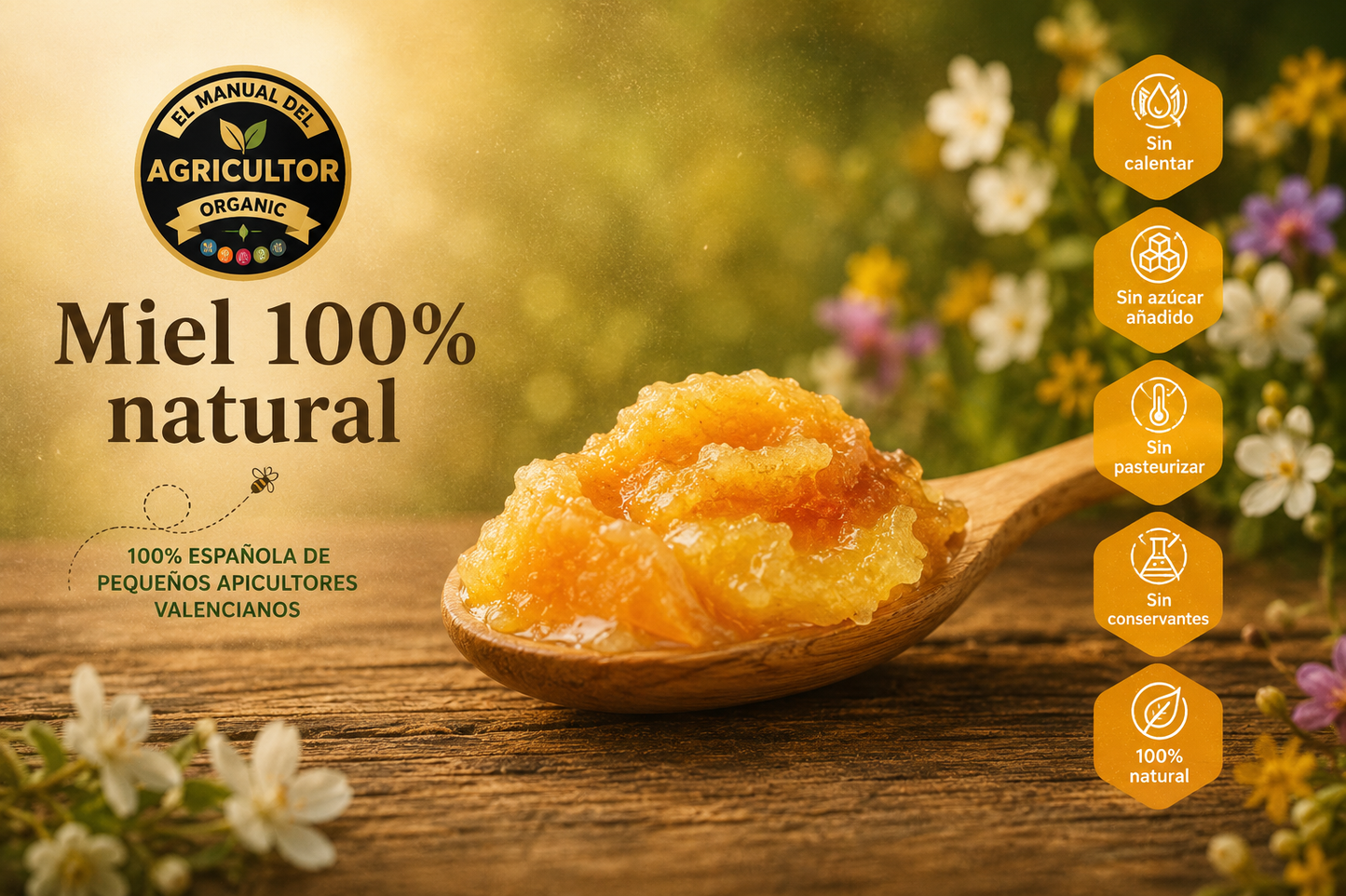Mel CRUDA de Alecrim de Valência 3 kg.