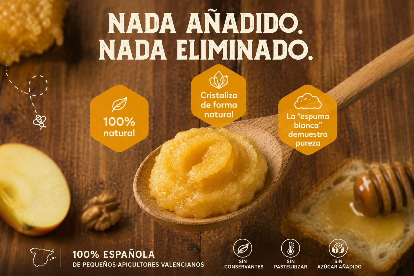 Mel CRUDA de Alecrim de Valência 3 kg.