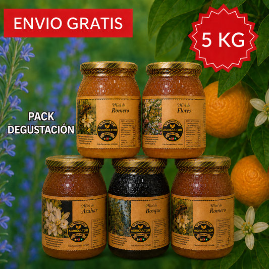 Pack Degustación Miel de Valencia 5 kg.