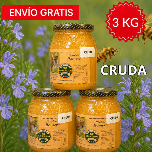 Miel CRUDA de Romero de Valencia 3 kg.
