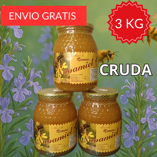 Miel CRUDA de Romero de Valencia 3 kg.