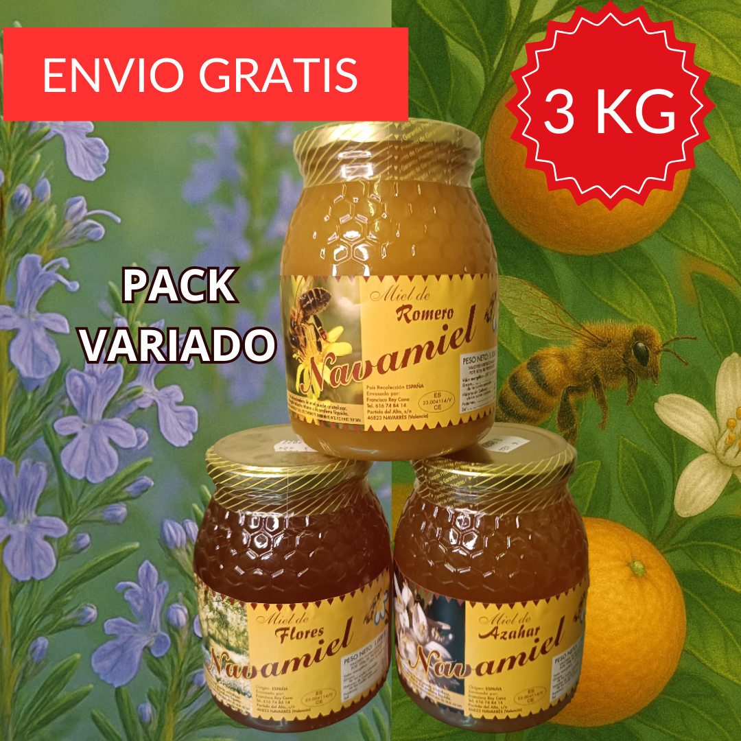 Pack de Miel Premium de Valencia 3 kg.