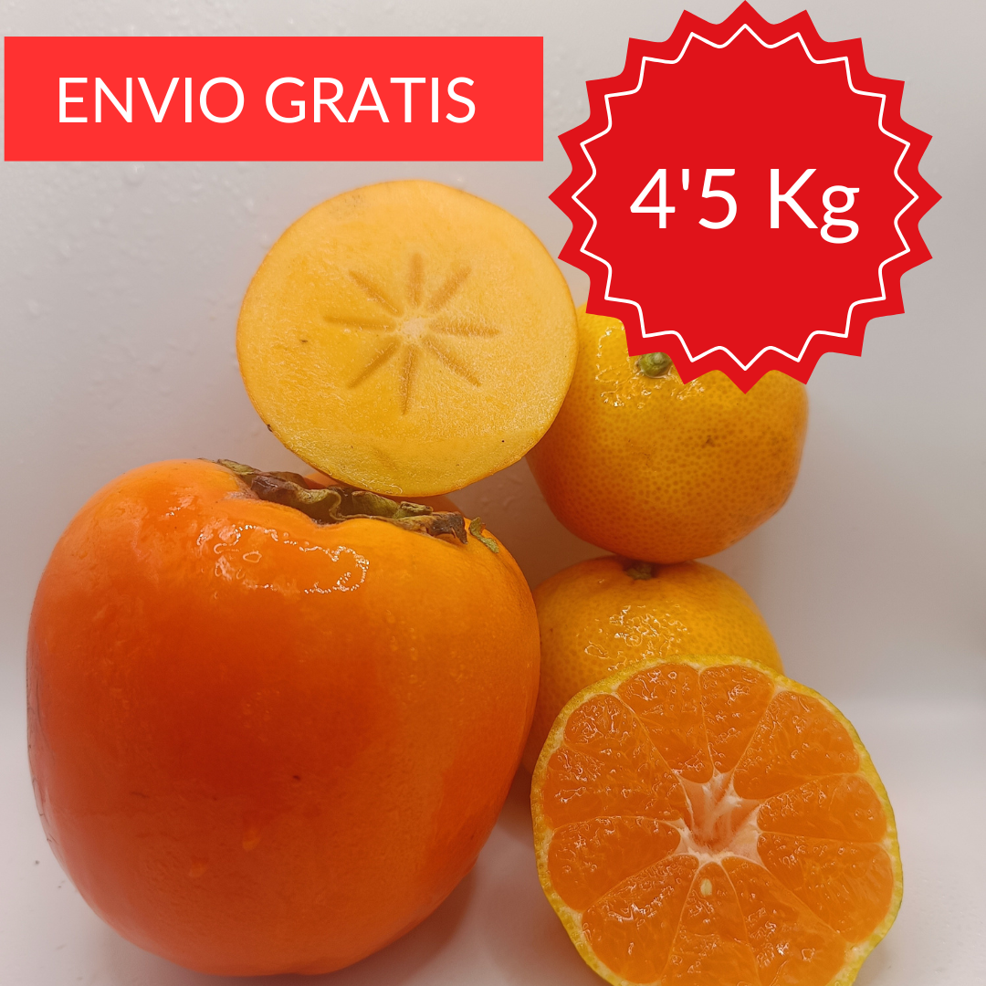 TRÍO VALENCIANO. NARANJAS, CLEMENTINAS Y KAKIS PERSIMON 4'5 KG.